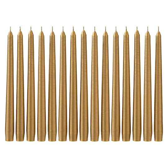 12 Packs: 15 ct. (180 total) Basic Elements™ 10" Gold Taper Candles by Ashland®